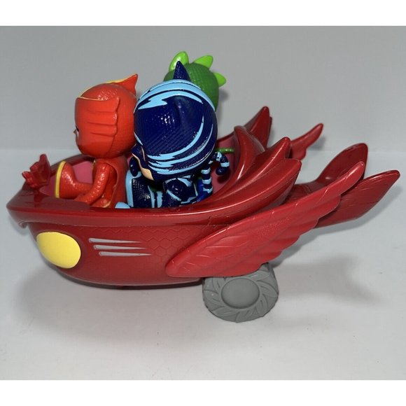 PJ Masks Owl Glider 3 Seater Vehicle with Owlette Catboy Gekko Action Figures - Picture 4 of 12